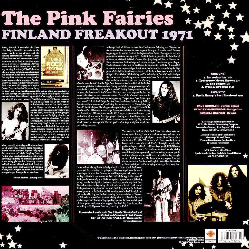 Pink Fairies - Finland Freakout 1971 Clear Pink Vinyl