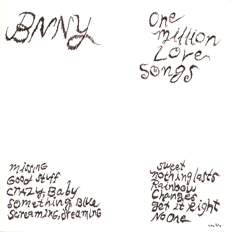 Bnny - One Million Love Songs Black Vinyl Edition