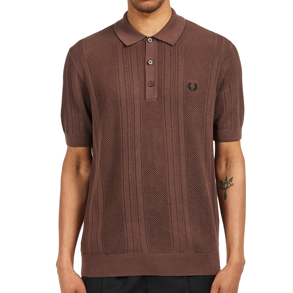 Fred Perry - Cotton Crochet Knit Poloshirt