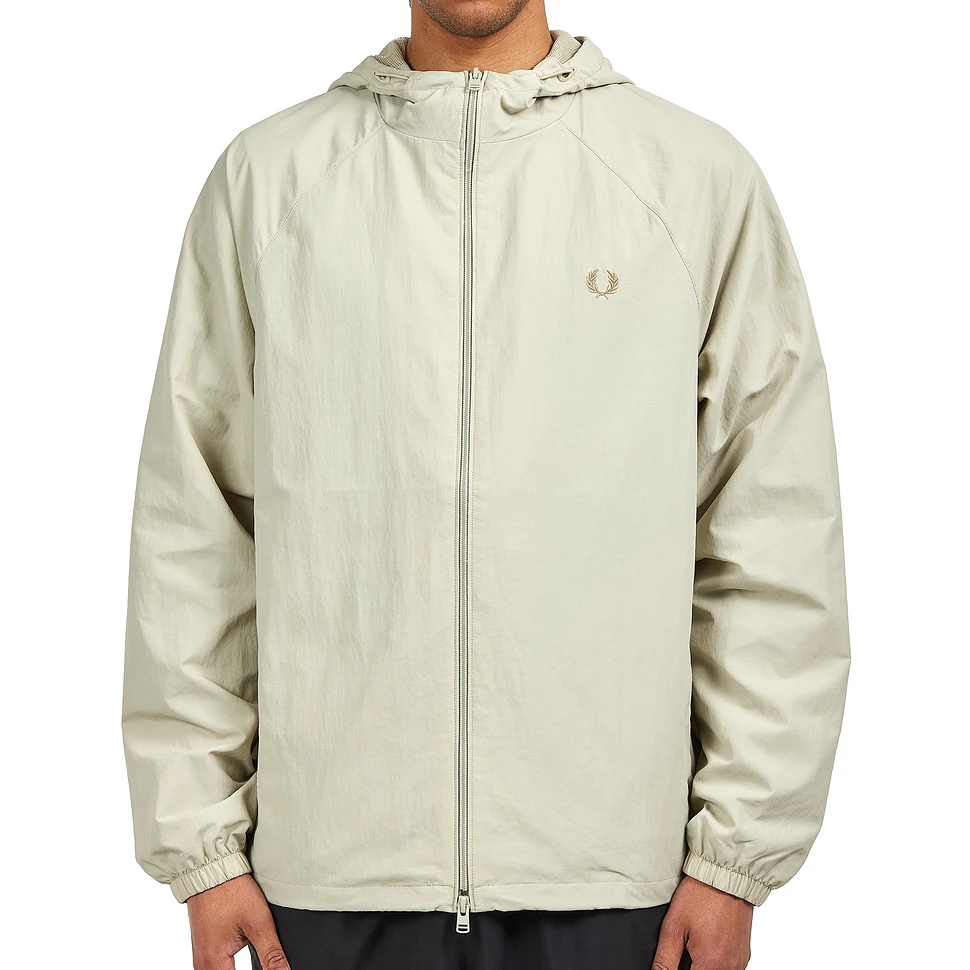 Fred Perry Hooded Shell Jacket Light Oyster HHV