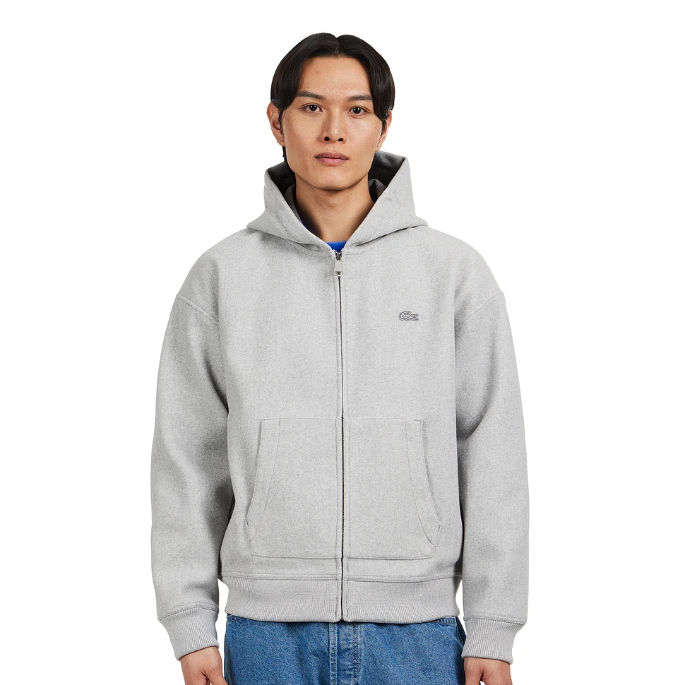 Lacoste fleece zip hoodie deals