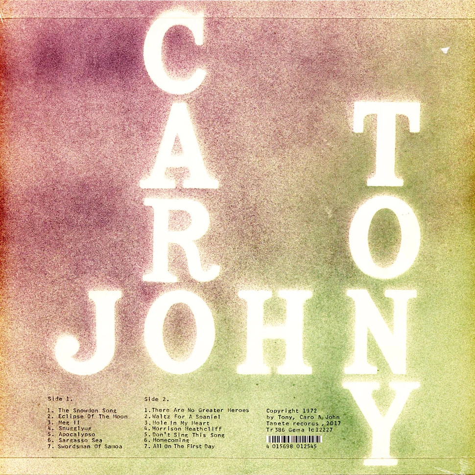 Caro & John Tony - All On The First Day