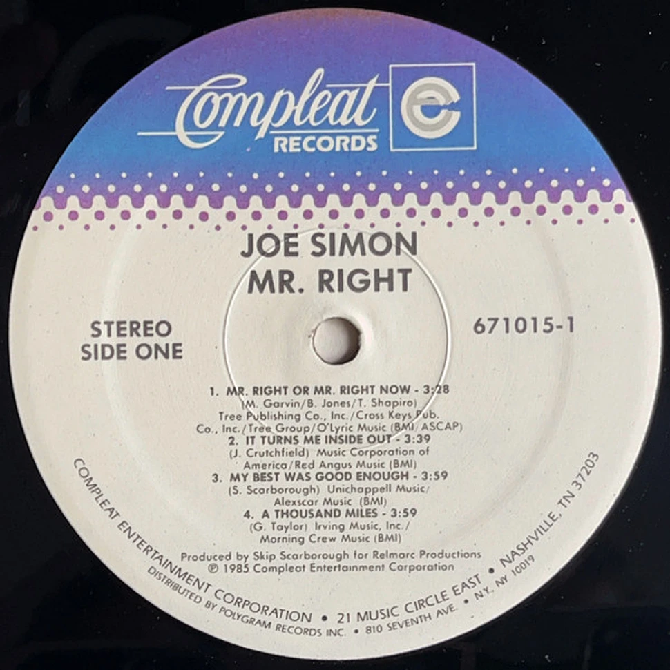 Joe Simon - Mr. Right