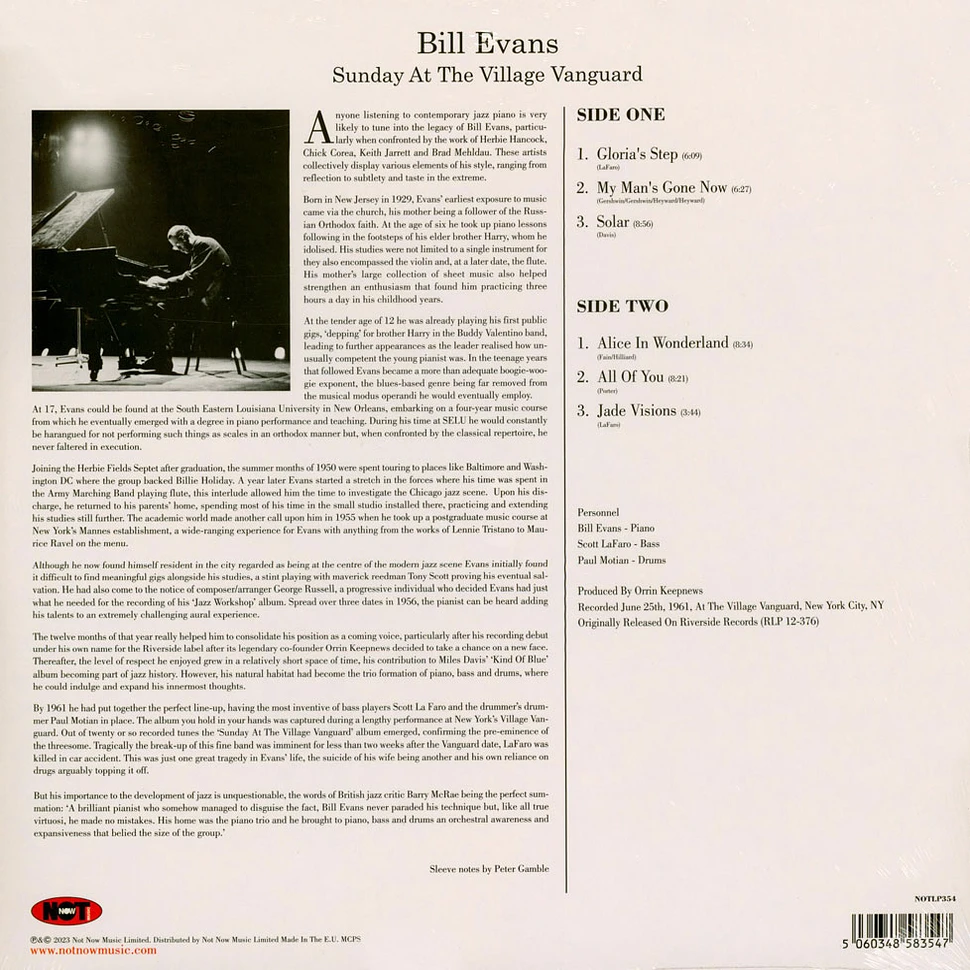 The Bill Evans Trio - Sunday At The Village Vanguard