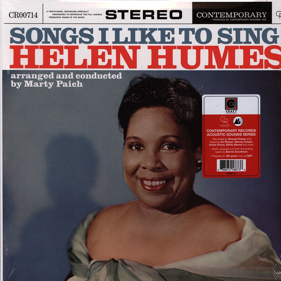 Helen Humes - Songs I Like To Sing! Limited Contemporary Records