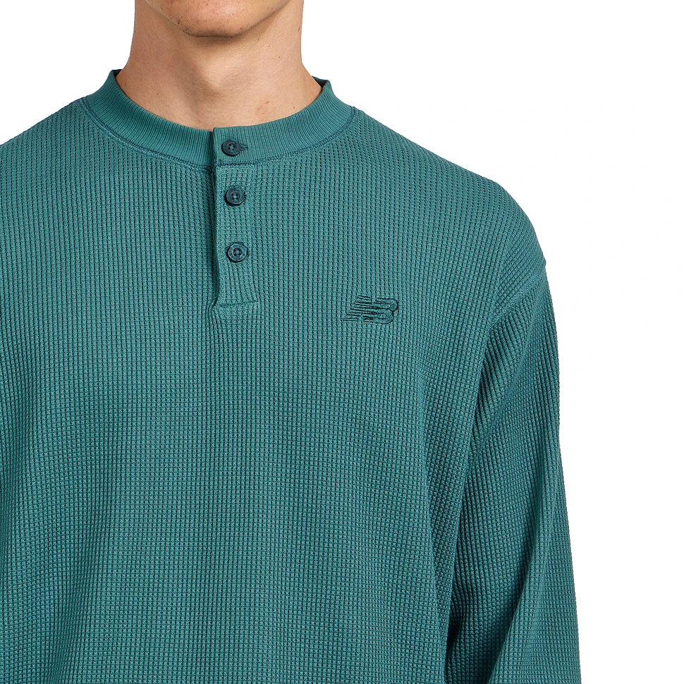 New Balance - Waffle Knit Long Sleeve Henley