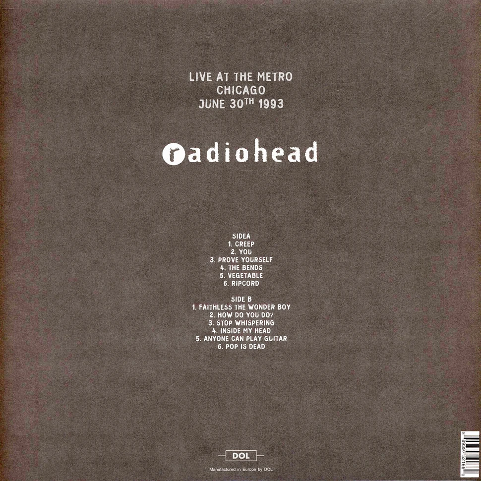 Radiohead - Live At The Metro Chicago June 1993 Picture Disc Vinyl Edition