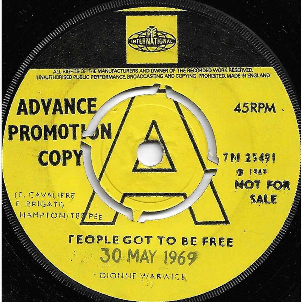 Dionne Warwick - People Got To Be Free / You're All I Need To Get By