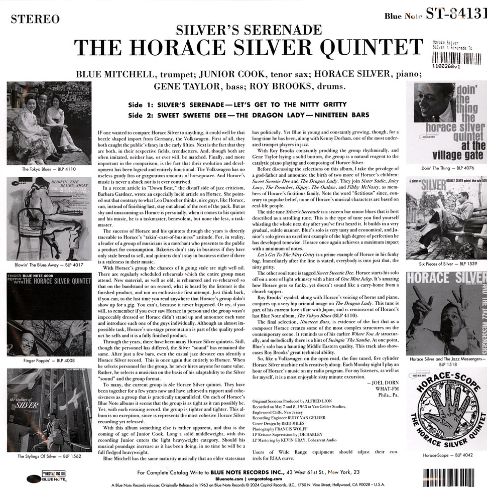 Horace Silver - Silver's Serenade Tone Poet Vinyl Edition