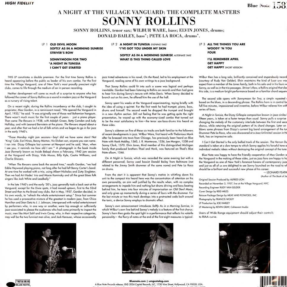 Sonny Rollins - Complete Night At The Village Vanguard Tone Poet Vinyl Edition