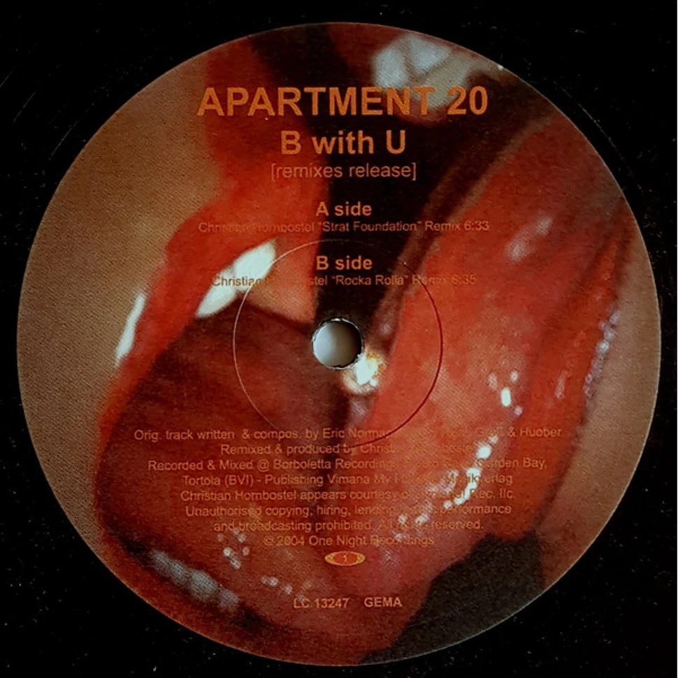 Apartment 20 - B With U (Remixes Release)