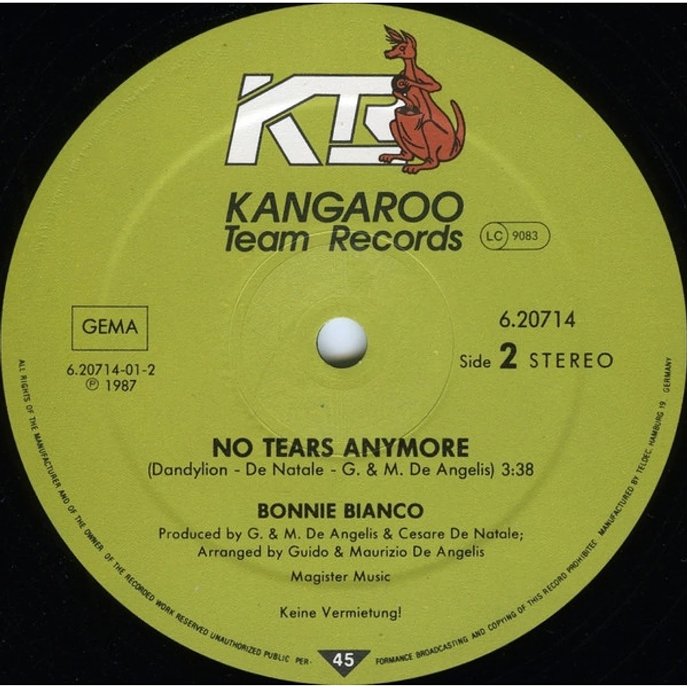 Bonnie Bianco & Pierre Cosso - Stay / No Tears Anymore