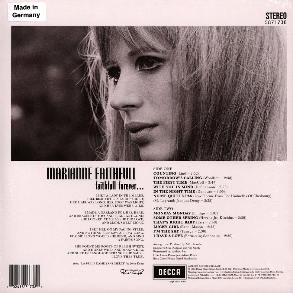 洋楽 Marianne Faithfull / Faithfull Forever Marianne Faithfull – Faithfull Forever – Vinyl (Monarch