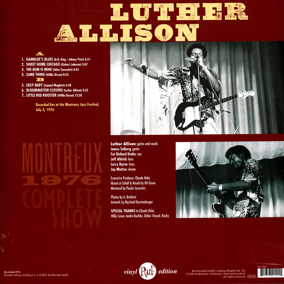 Luther Allison - Montreux 1976 Record Store Day 2024 Red Vinyl Edition
