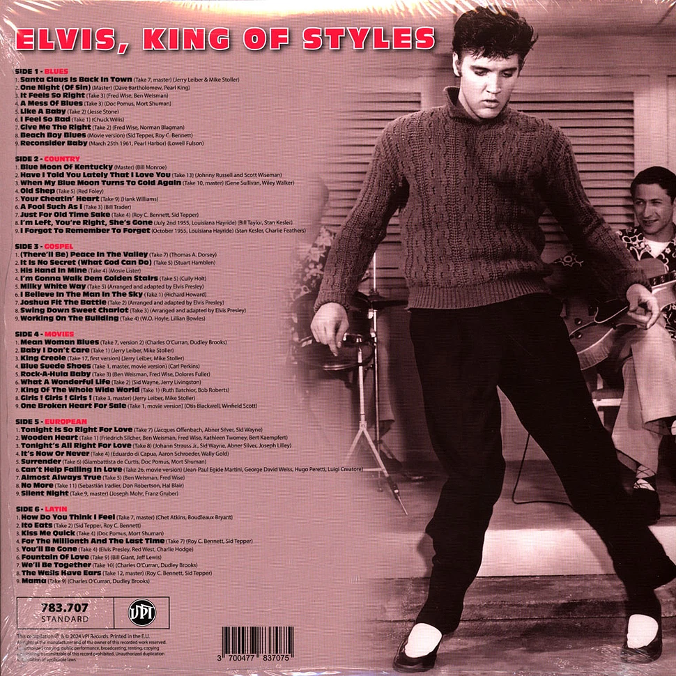 Elvis Presley - Elvis Styles Record Store Day 2024 Colored Vinyl Edition