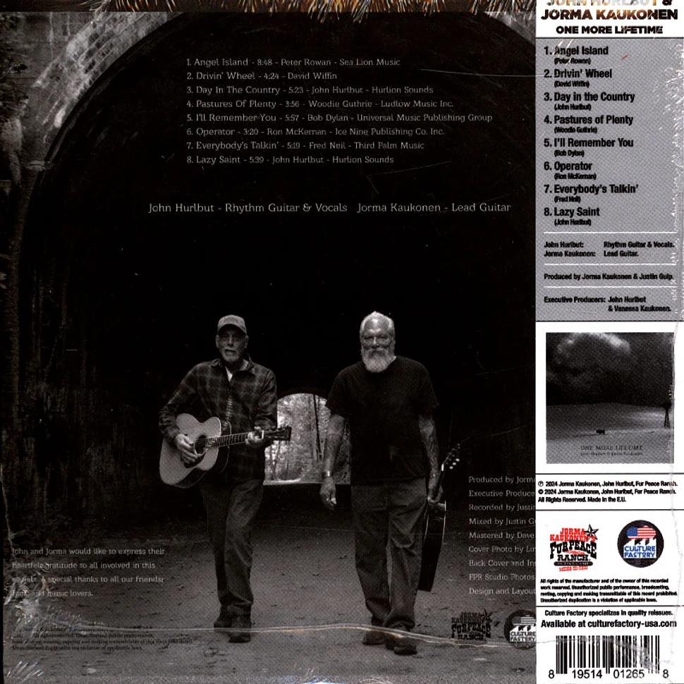 Jorma Kaukonen & John Hurlbut - One More Lifetime Record Store Day 2024 Cd Edition