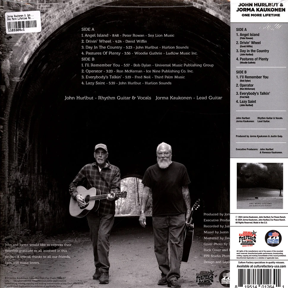 Jorma Kaukonen & John Hurlbut - One More Lifetime Record Store Day 2024 Vinyl Edition