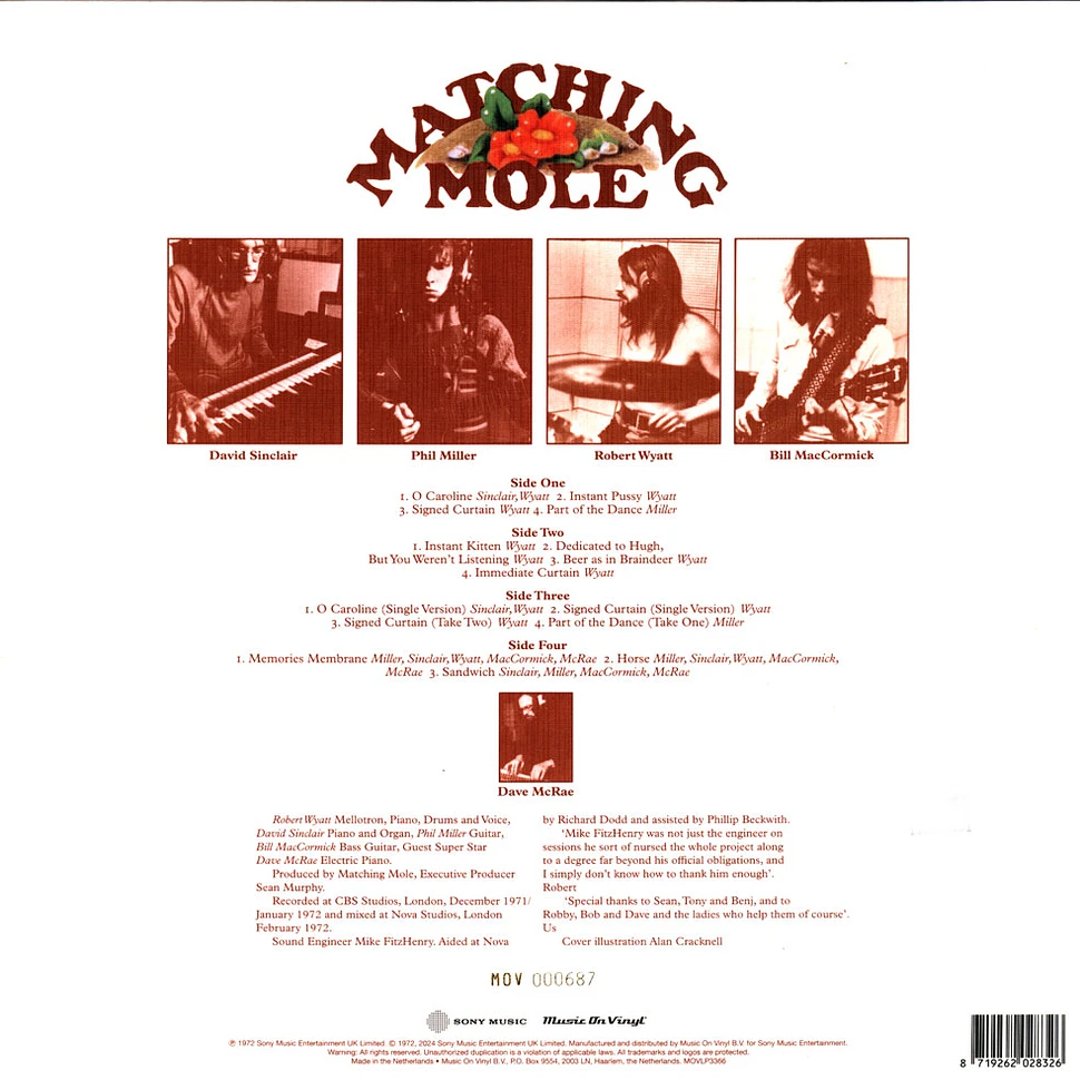 Matching Mole - Matching Mole Record Store Day 2024 Yellow Orange Vinyl Edition