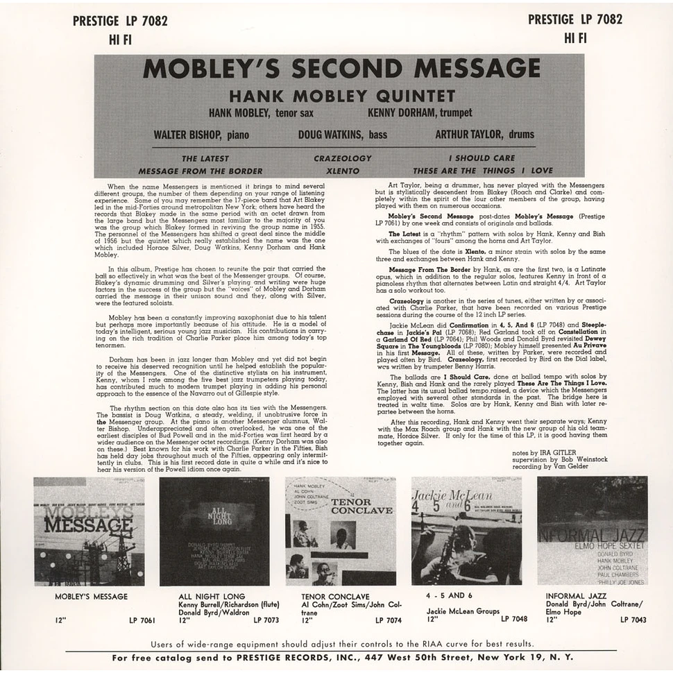 Hank Mobley - Mobley's 2nd Message