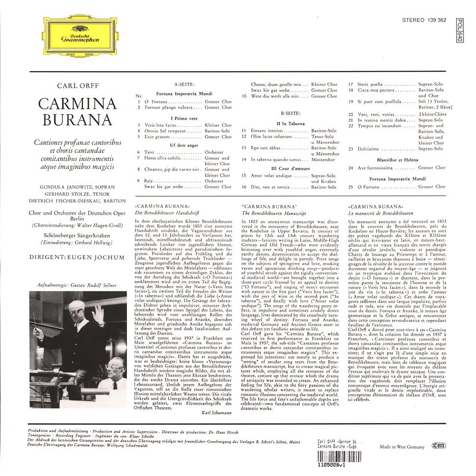 Carl Orff - Carmina Burana - Eugen Jochum