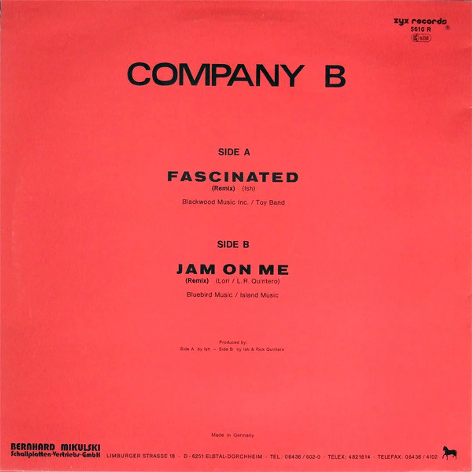Company B - Fascinated (Remix) / Jam On Me (Remix)