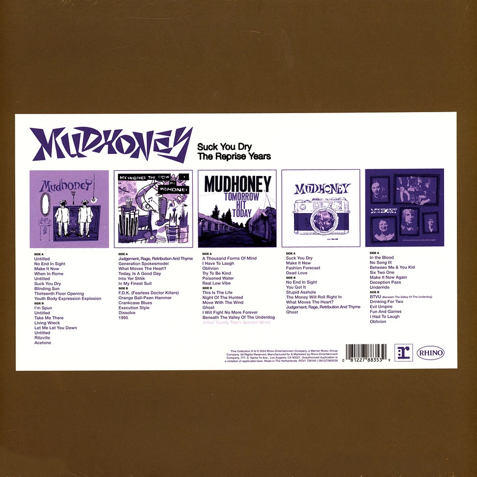 Mudhoney - Suck You Dry: The Reprise Years Record Store Day 2024 Vinyl Edition