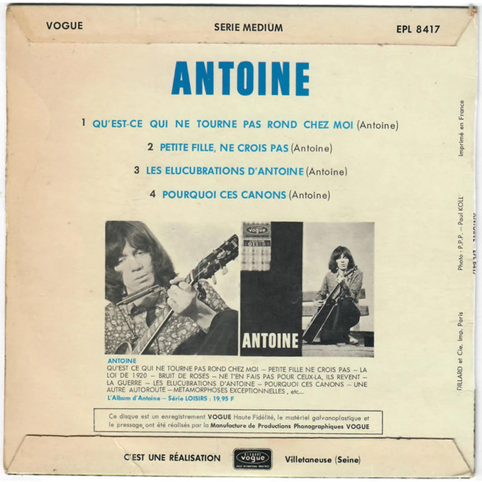 Antoine - Les Elucubrations D'Antoine