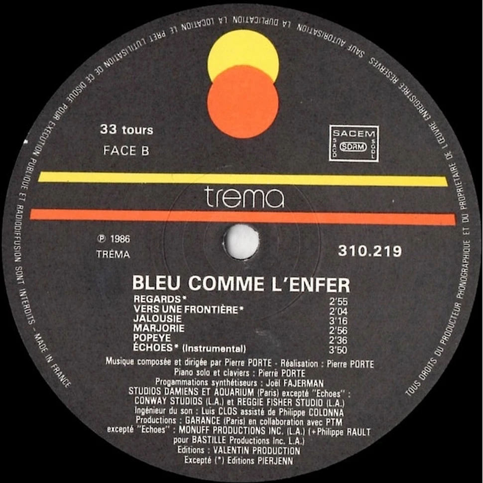 Pierre Porte - OST Bleu Comme L'Enfer