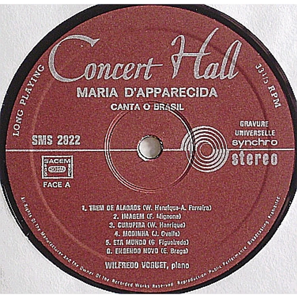 Maria D'Apparecida, Wilfredo Voguet - Maria D'Apparecida Canta O Brasil