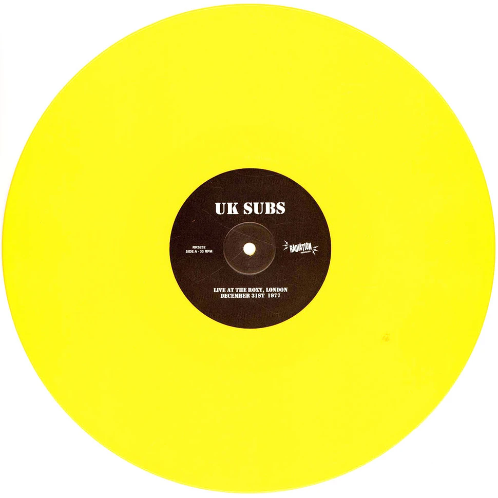 UK Subs - Live At The Roxy Record Store Day 2024 Yellow Vinyl Edtion