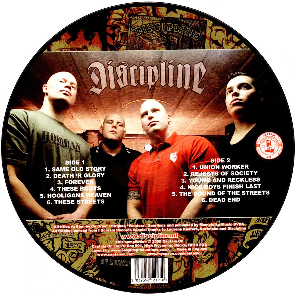 Discipline - Rejects Of Society Discipline Picture Disc Vinyl Edition