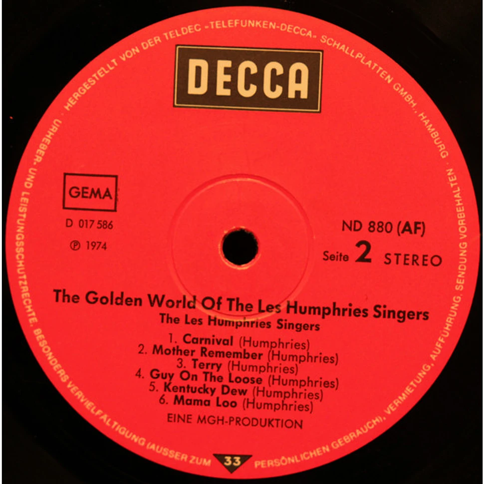 Les Humphries Singers - The Golden World Of The Les Humphries Singers