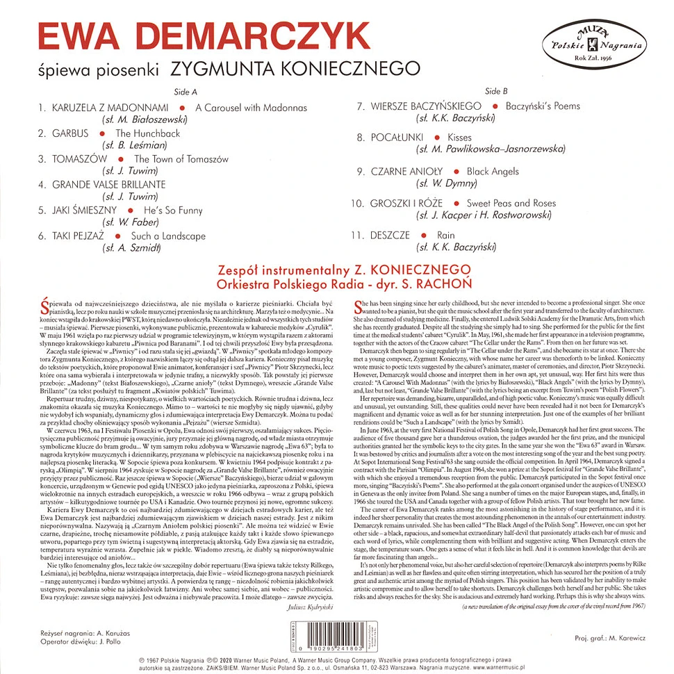 Ewa Demarczyk - Spiewa Piosenki Zygmunta Koniecznego Red Vinyl Edtion