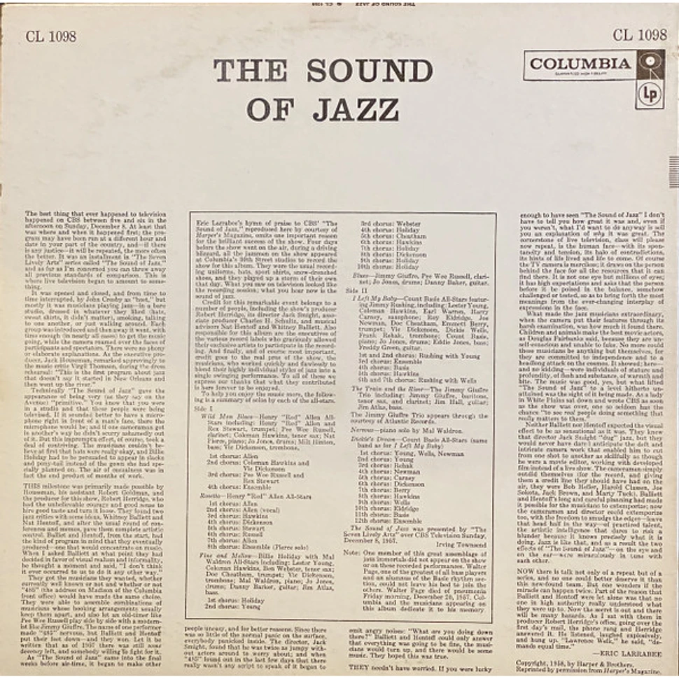 Count Basie / Billie Holiday / Henry "Red" Allen / The Jimmy Giuffre Trio / Jimmy Rushing / Mal Waldron - The Sound Of Jazz