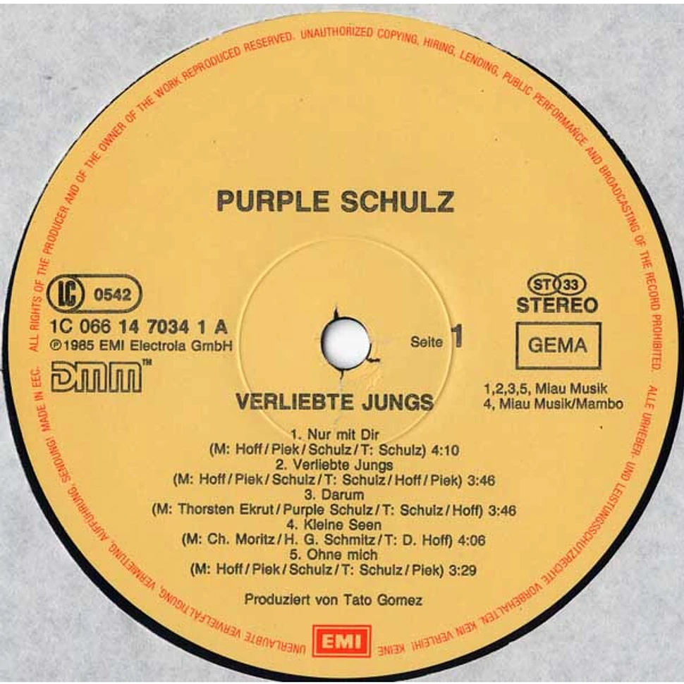 Purple Schulz - Verliebte Jungs