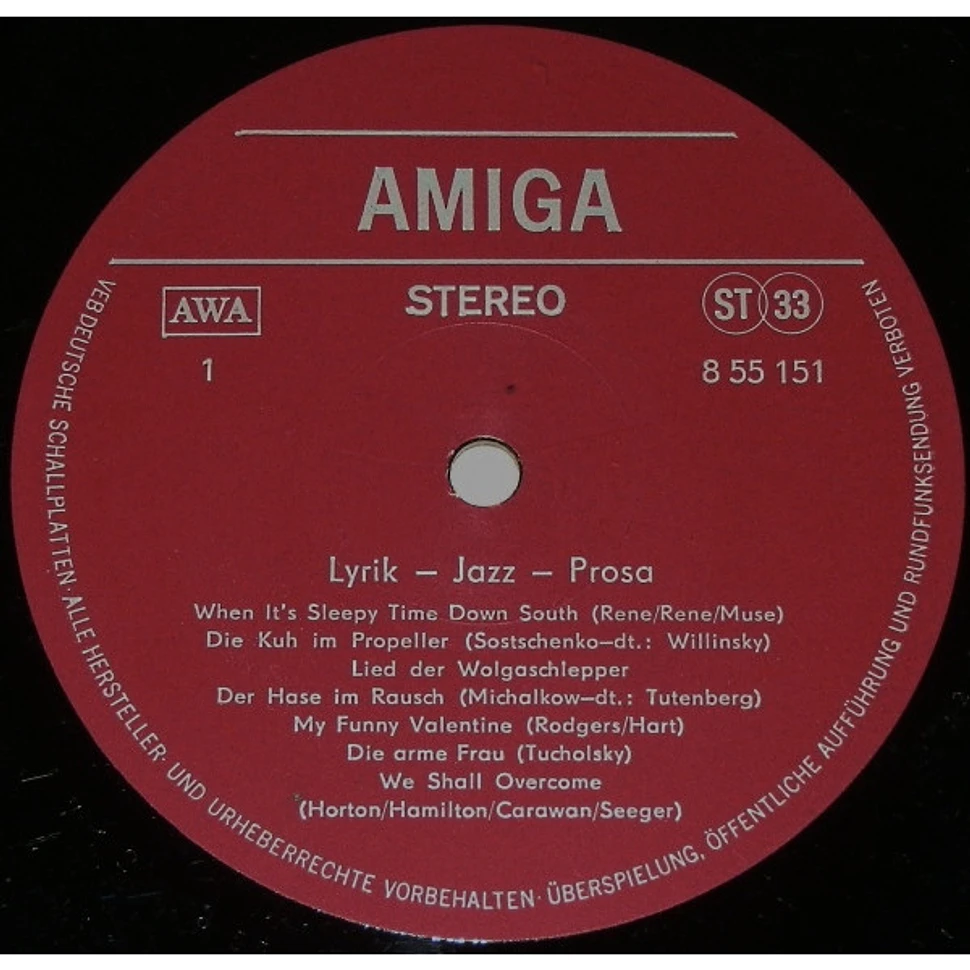 V.A. - Lyrik - Jazz - Prosa