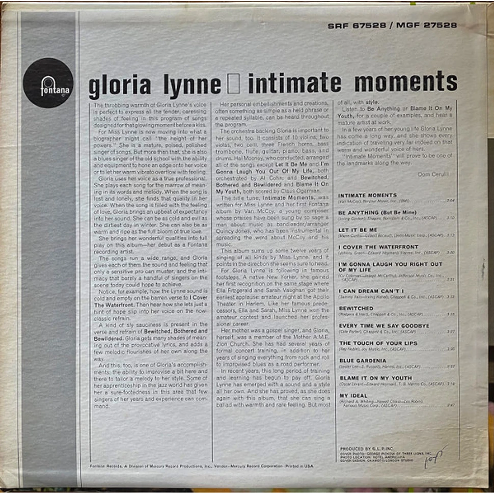 Gloria Lynne - Intimate Moments