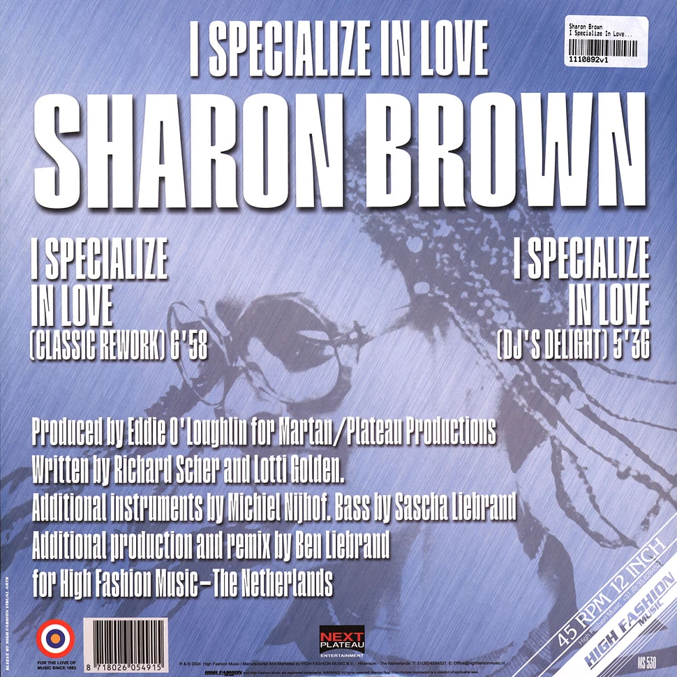 Sharon Brown - I Specialize In Love (Ben Liebrand Classic Rework)