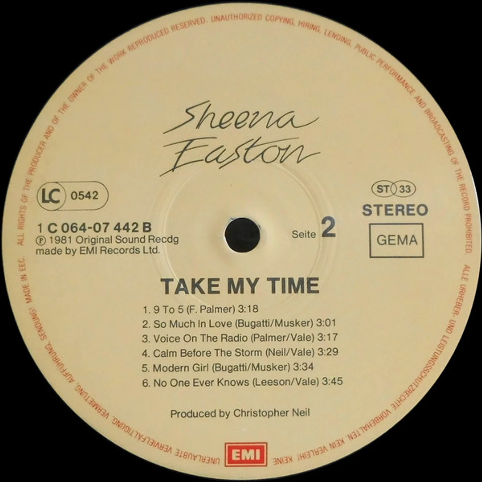 Sheena Easton - Take My Time