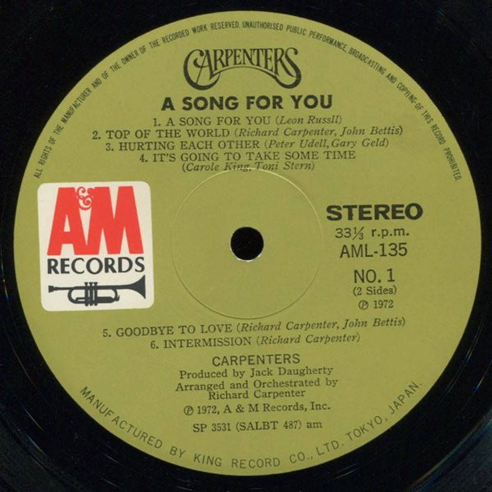 Carpenters - A Song For You