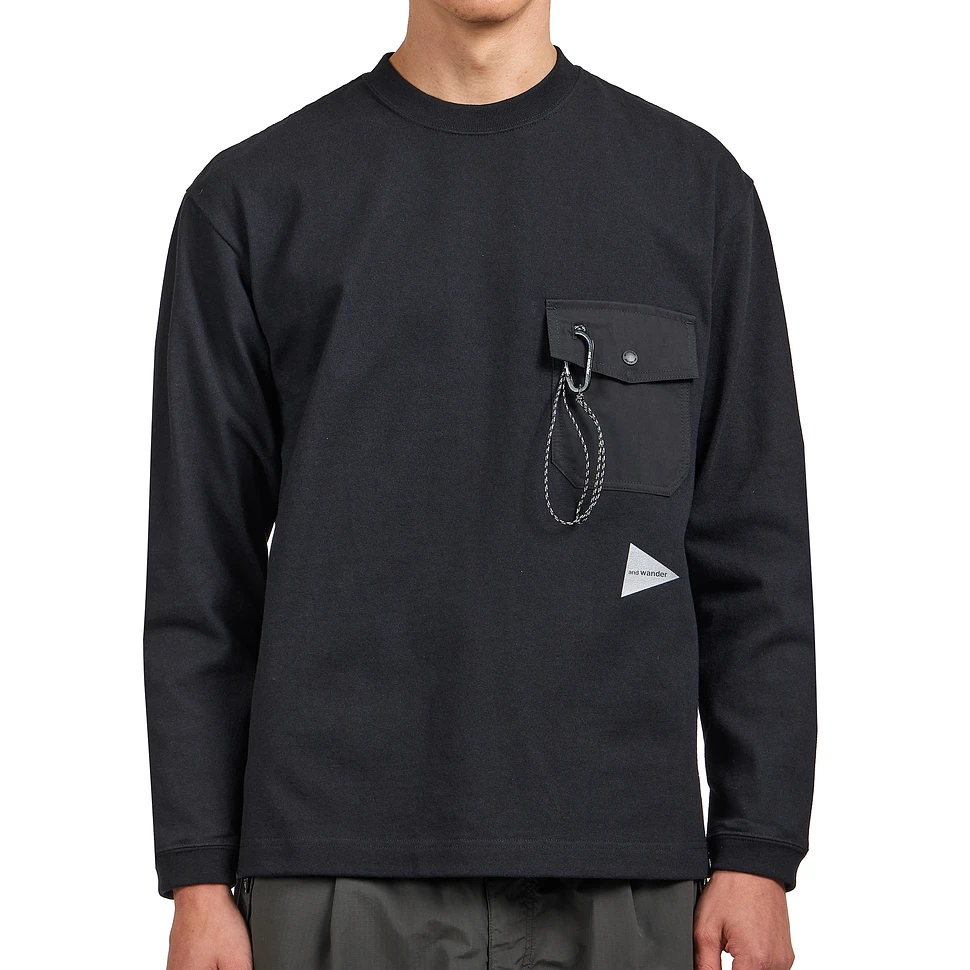 and wander - Heavy Cotton Pocket LS T