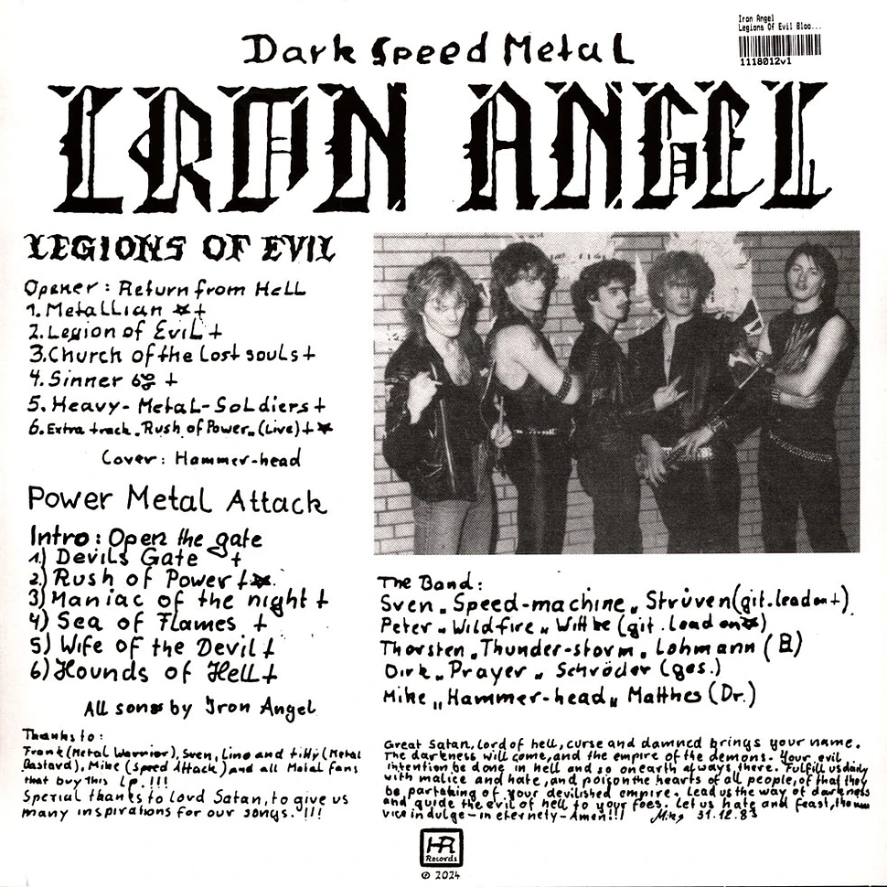 Iron Angel - Legions Of Evil Blood Red Vinyl Edition