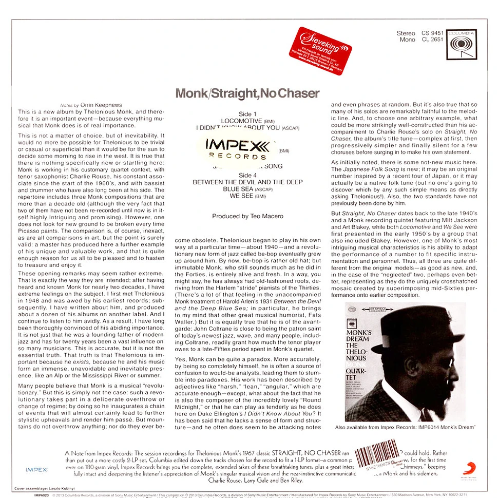 Thelonious Monk - Straight, No Chaser