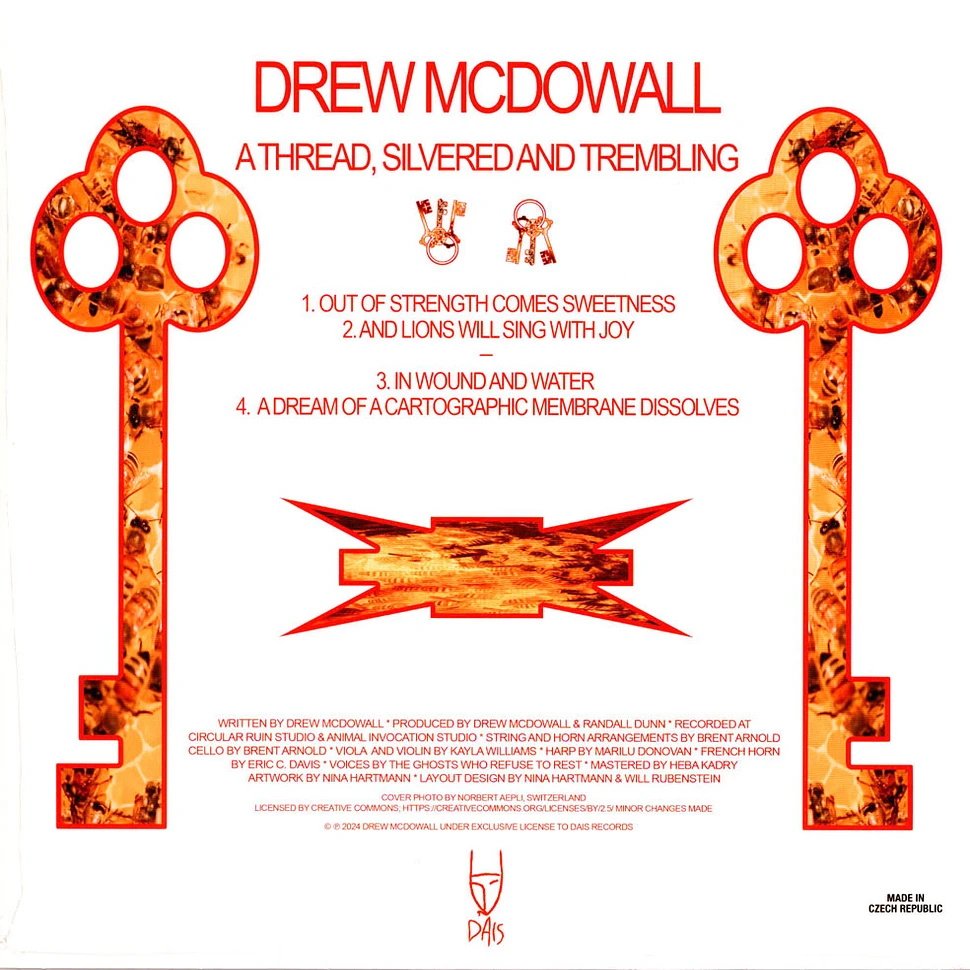 Drew McDowall - A Thread, Silvered And Trembling Black Vinyl Edition