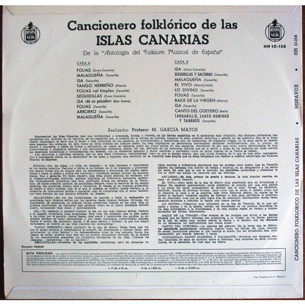 V.A. - Cancionero Folklórico De Las Islas Canarias