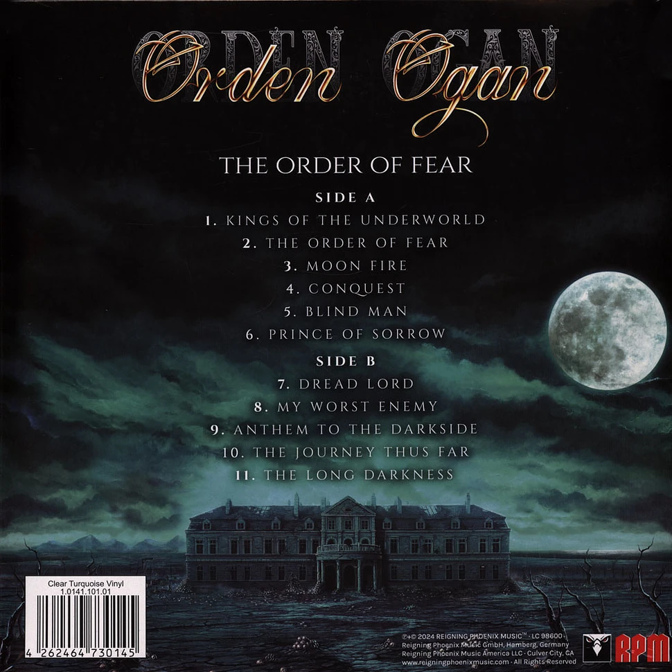 Orden Ogan - The Order Of Fearclear Turquoise In