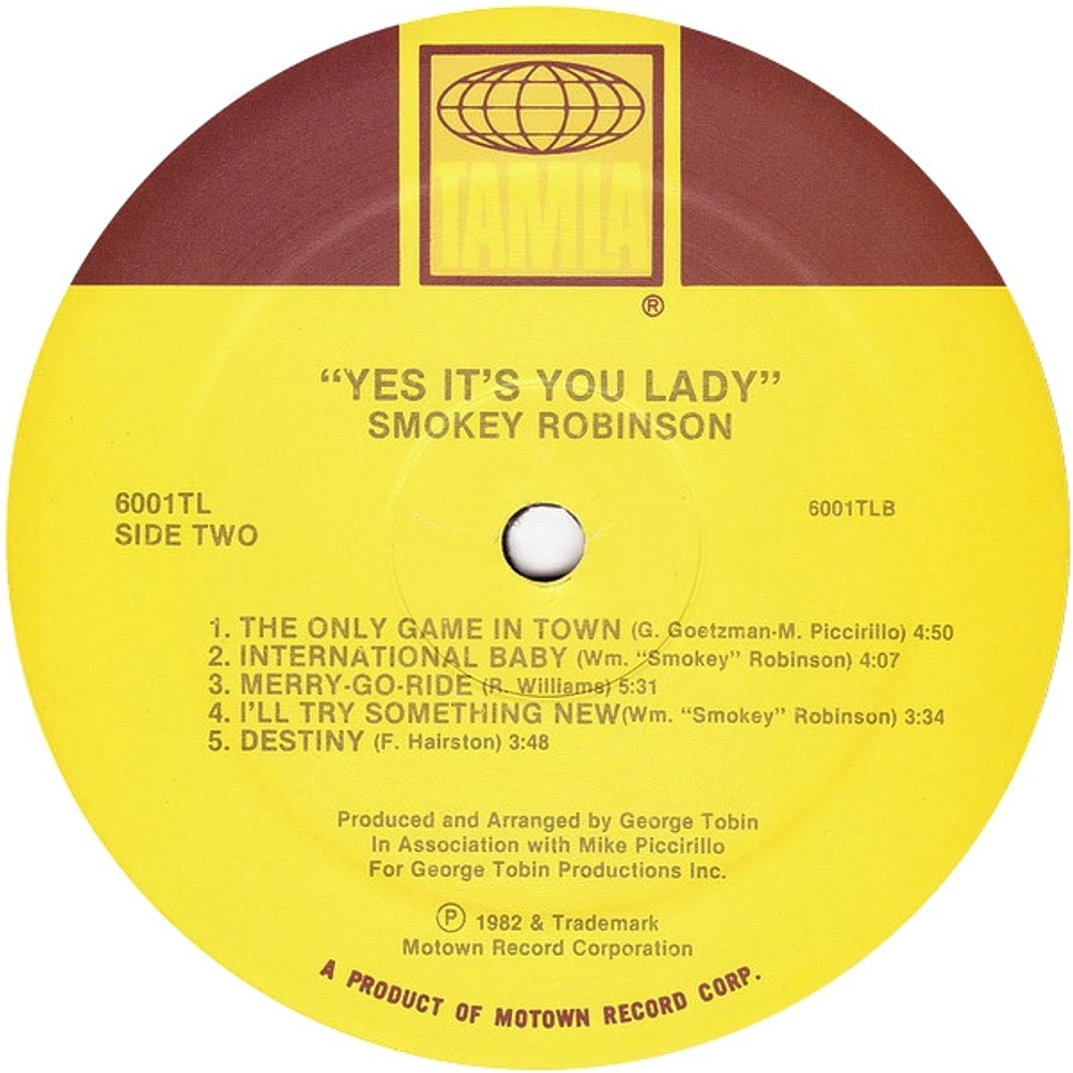 Smokey Robinson - Yes It's You Lady