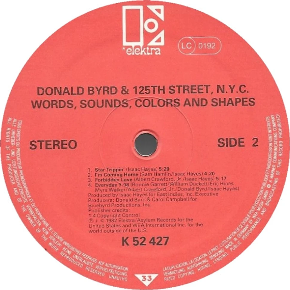 Donald Byrd & 125th Street, N.Y.C. - Words, Sounds, Colors And Shapes