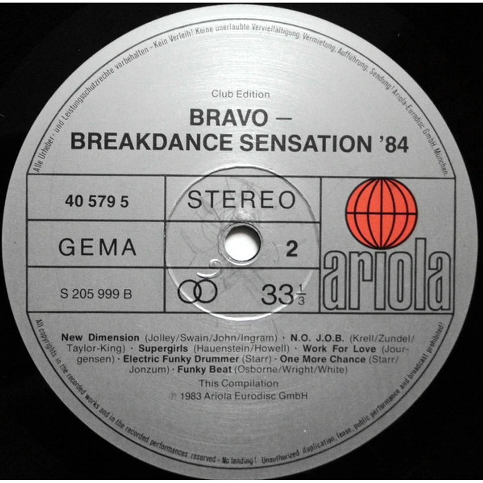 V.A. - Breakdance Sensation '84