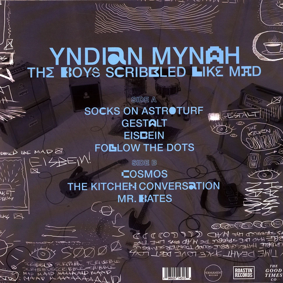 Yndian Mynah - The Boys Scribbled Like Mad Blue Vinyl Edition